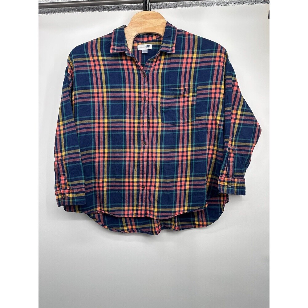 Old Navy Womens Size Xxl Boyfriend Shirt Flannel Evermore Taylor Swift Lookalike
